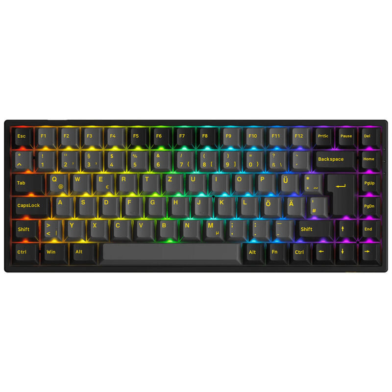 Akko Black & Gold 3084B Plus gamingtastatur 75% forfra