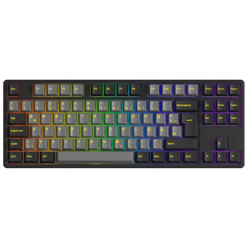 Akko Black & Gold 5087S gamingtastatur TKL RGB forfra
