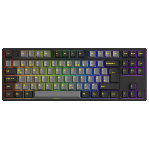 Akko Black & Gold 5087S gamingtastatur TKL RGB forfra