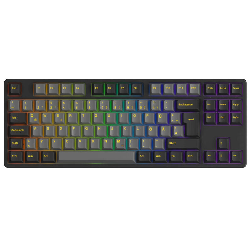 Akko Black & Gold 5087S V1 gamingtastatur TKL forfra