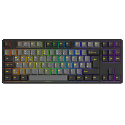 Akko Black & Gold 5087S V1 gamingtastatur TKL forfra