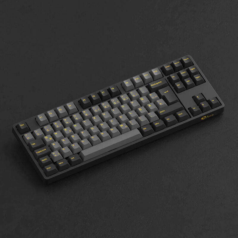 Detaljbilde av Akko Black & Gold 5087S V1 gamingtastatur TKL keycaps