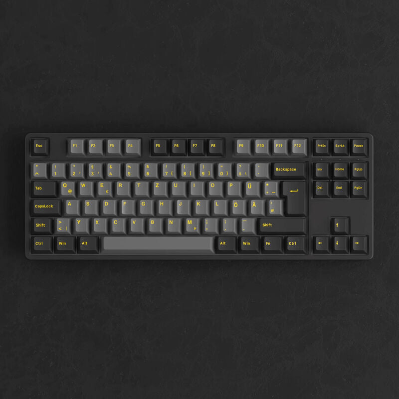 Nærbilde av Akko Black & Gold 5087S V1 gamingtastatur TKL brytere