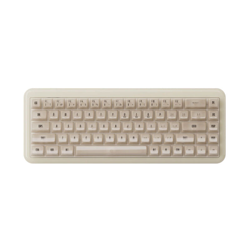 Montert Akko YU01 Antique Jade gamingtastatur på skrivebord