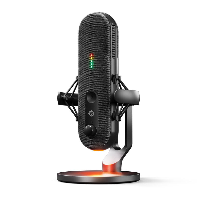 SteelSeries Alias streamingmikrofon USB RGB svart forfra