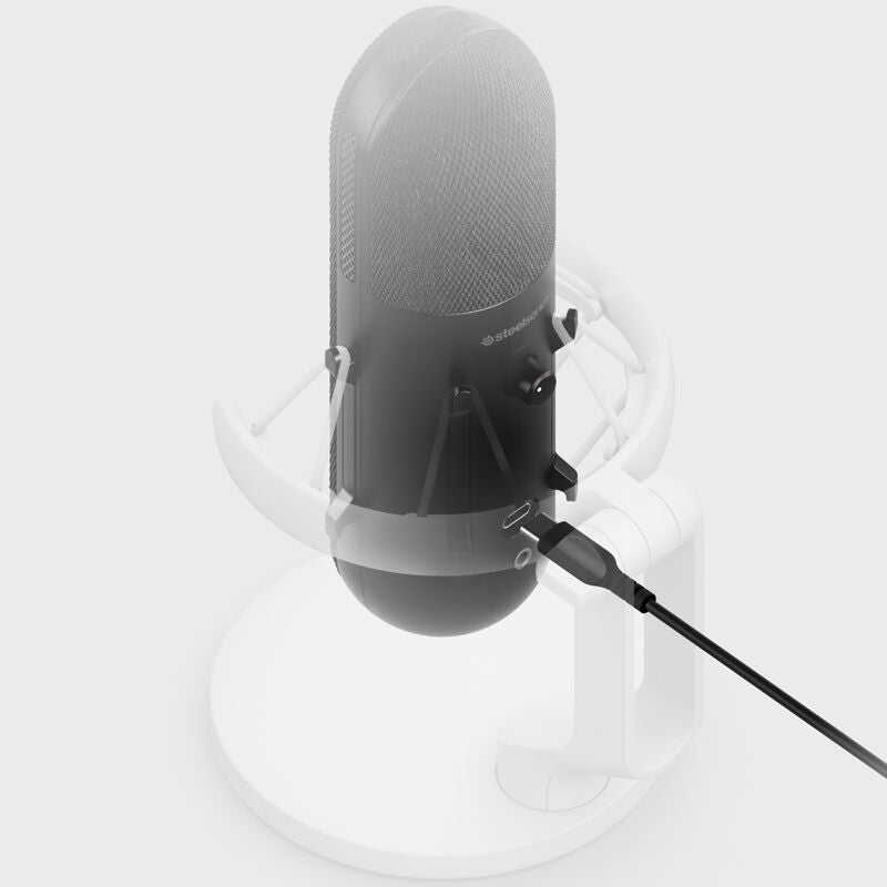 Bruk av SteelSeries Alias streamingmikrofon USB RGB svart under gaming