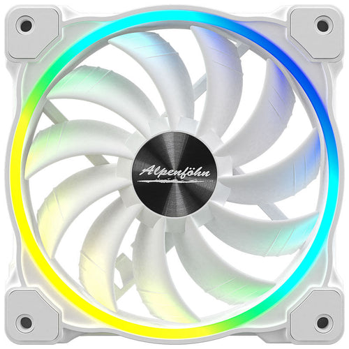 Alpenföhn Wing Boost 3 ARGB High Speed vifte 120 mm PWM hvit bakside
