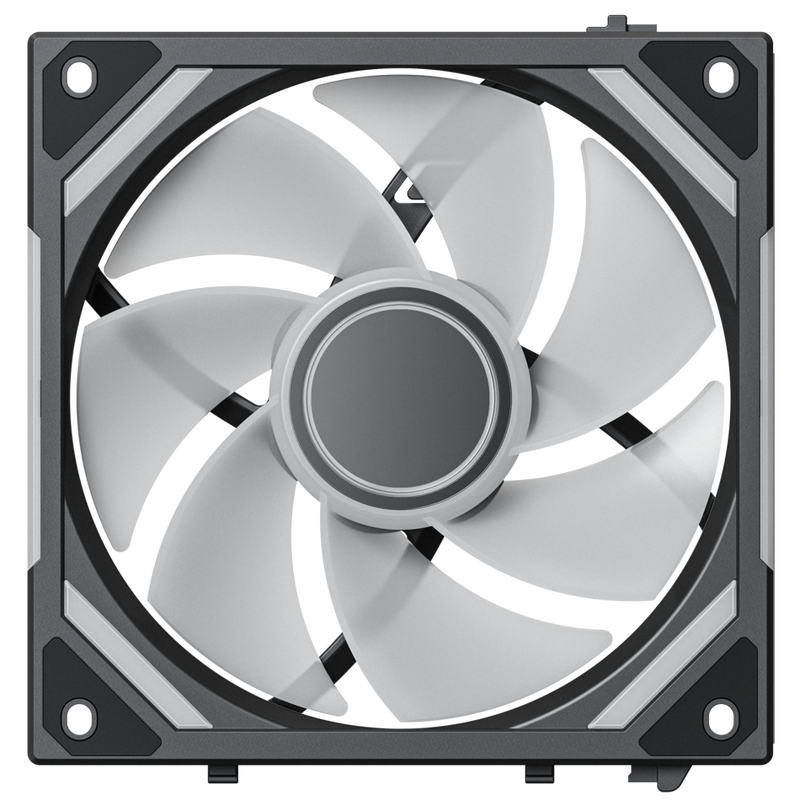 Nærbilde av blader på Alpenföhn WingBoost 4 Reverse 120 mm vifte PWM RGB svart