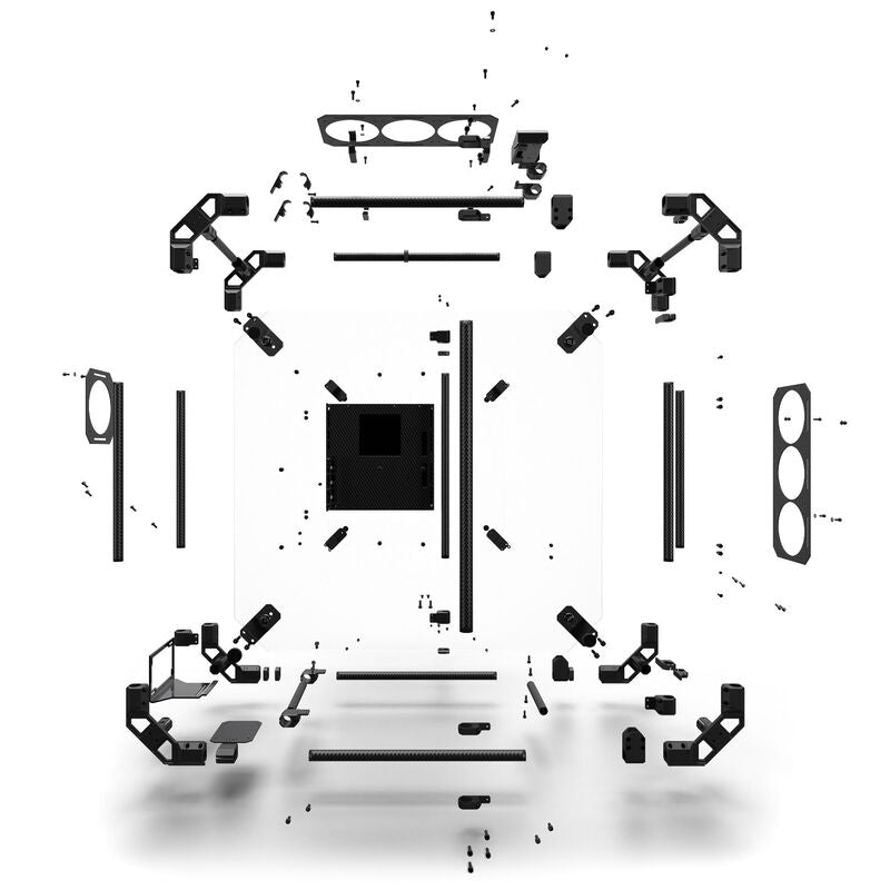 Oversikt over Alphacool Apex Skeleton kabinett med modulært design
