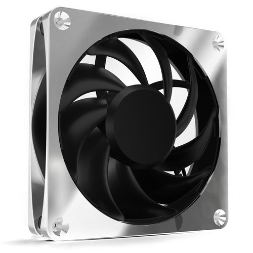 Alphacool Apex Stealth Metal vifte 120 mm PWM krom forfra