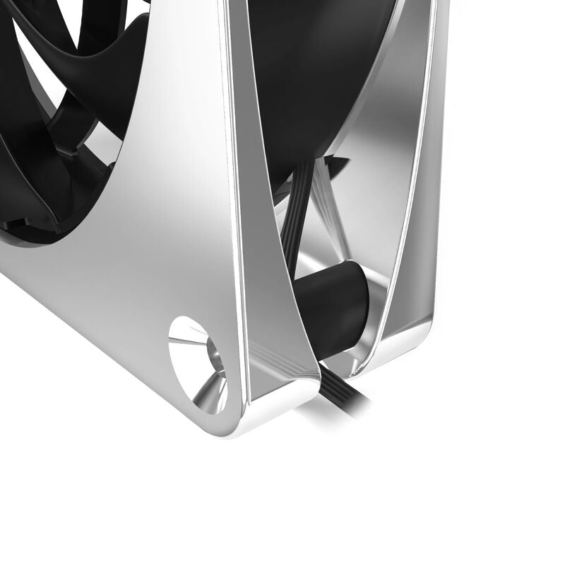Montert Alphacool Apex Stealth Metal vifte 120 mm PWM krom i system