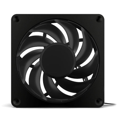 Bakside av Alphacool Apex Stealth Metall Power vifte 120 mm 3000 RPM gull