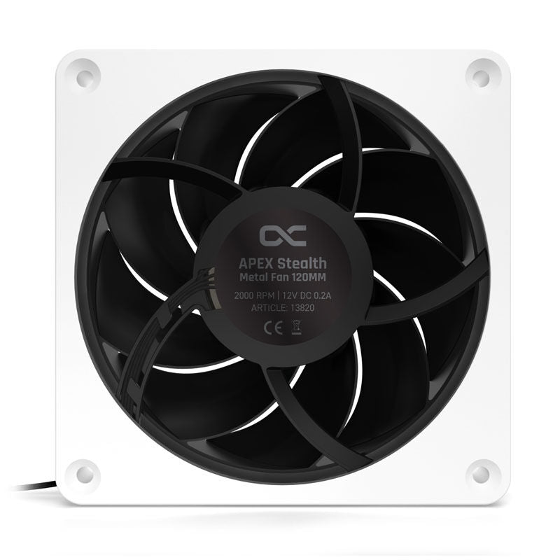 Detalj av Alphacool Apex Stealth Metall vifte 120 mm PWM 2000 RPM gull
