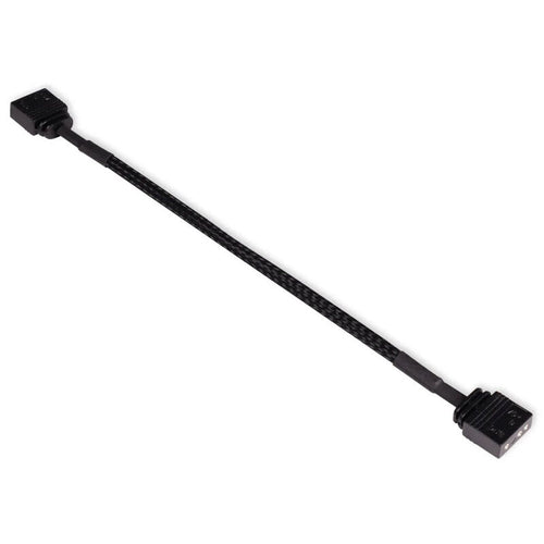 Alphacool aRGB 3-Pin forlengelseskabel 15 cm svart forfra