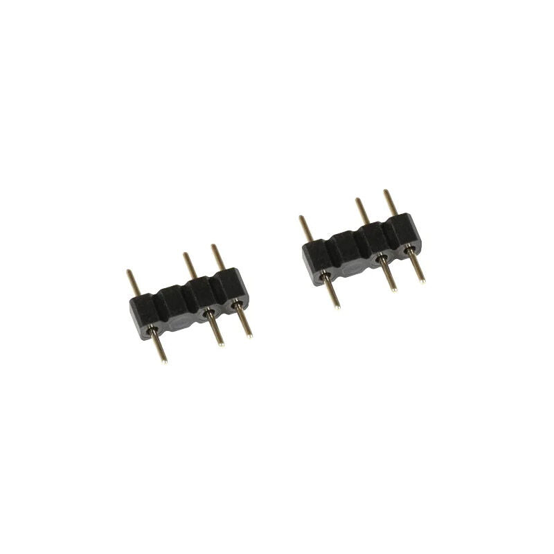 Alphacool aRGB 3-Pin skjermet forlengelseskabel 15 cm svart nærbilde plugg