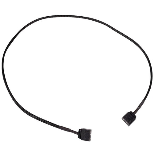 Alphacool aRGB 3-Pin skjermet forlengelseskabel 60 cm svart forfra