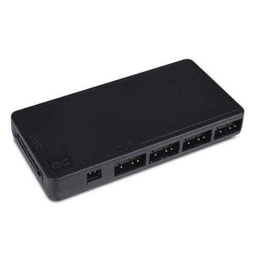 Alphacool Core 11x 3-Pin DRGB splitter ARGB svart forfra