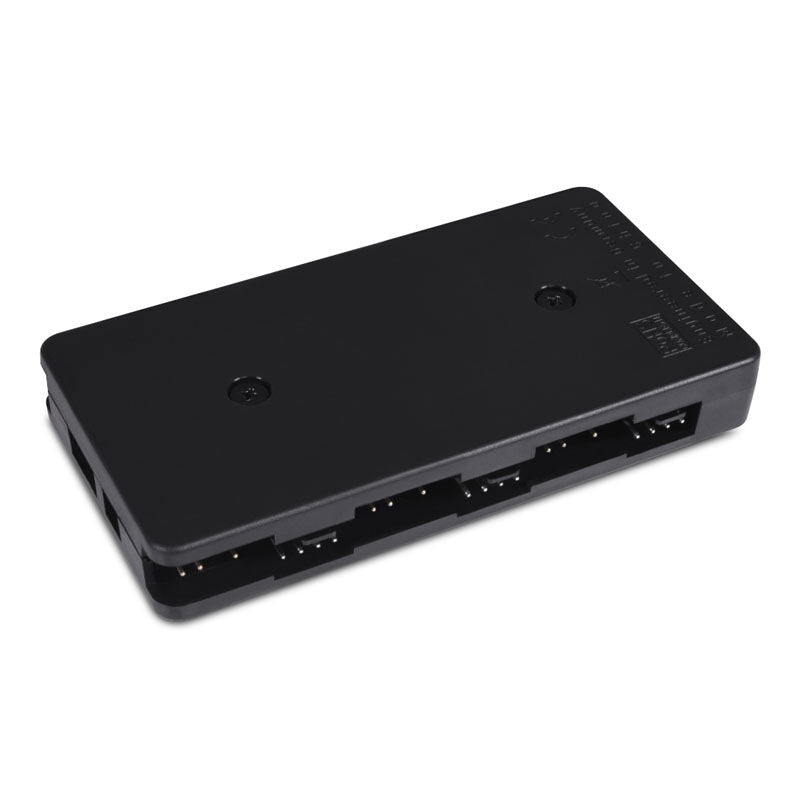 Alphacool Core 6x PWM ARGB hub splitter svart forfra