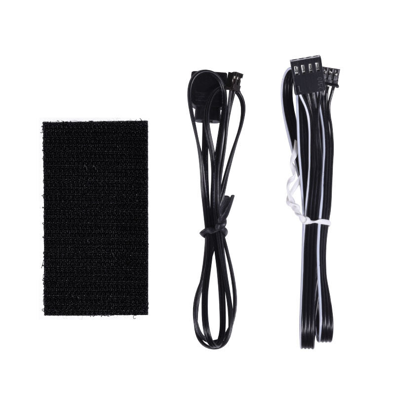 Oversikt over Alphacool Core 6x PWM ARGB hub splitter svart kabler