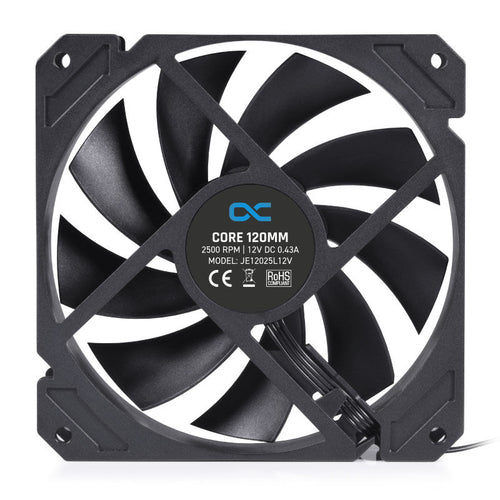 Bakside av Alphacool Core PWM vifte 120 mm 2500 RPM svart