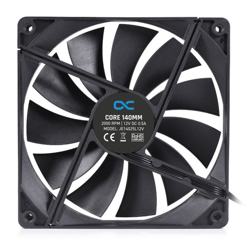 Alphacool Core PWM vifte 140 mm 2000 RPM svart bakside