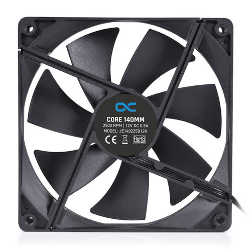 Alphacool Core PWM vifte 140 mm 2500 RPM svart bakside