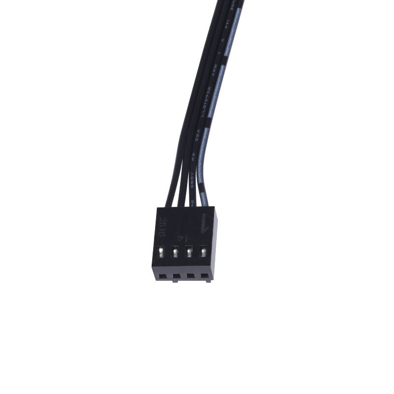 Alphacool Core PWM vifte 140 mm 2500 RPM svart detalj av 4-Pin PWM-kontakt