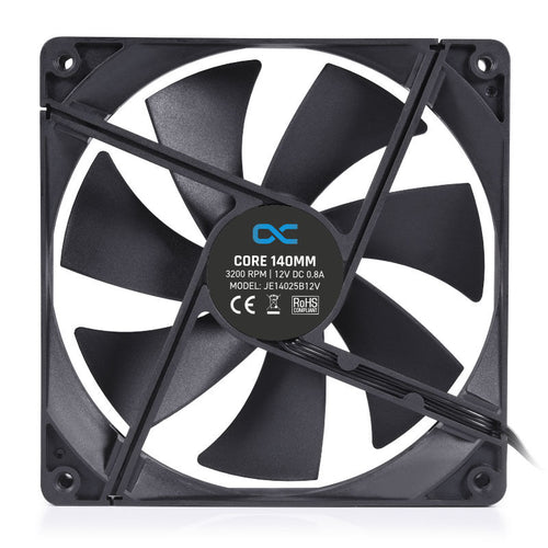 Alphacool Core PWM vifte 140 mm 3200 RPM svart bakside