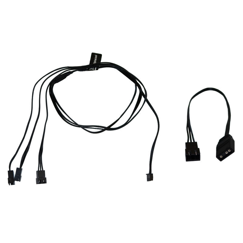 Alphacool Digital RGB LED Y-kabel 3-veis JST 60 cm svart forfra