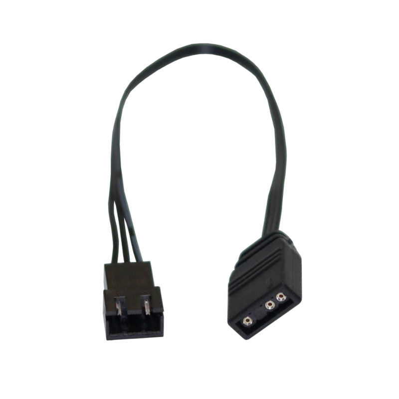 Detalj av Alphacool Digital RGB LED Y-kabel 3-veis JST 60 cm svart kontakter