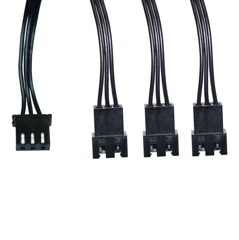 Alphacool Digital RGB LED Y-kabel 3-veis JST 60 cm svart montert i PC