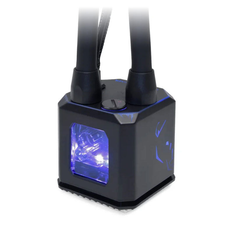 Alphacool Eisbaer 360 Aurora 1.1 AIO nærbilde av pumpe