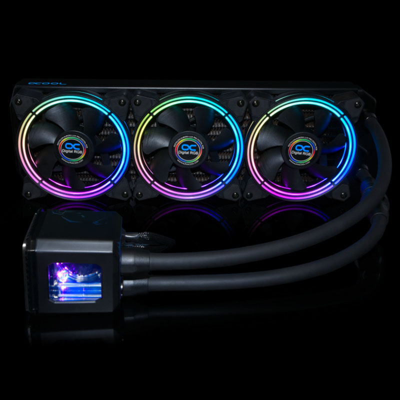 Montert Alphacool Eisbaer Aurora 360 AIO vannkjøling i PC