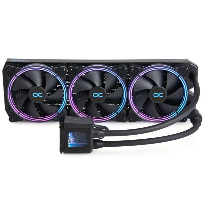 Alphacool Eisbaer Aurora 420 AIO vannkjøling bakside