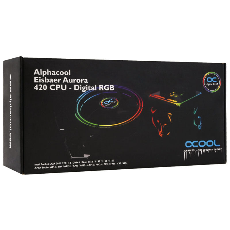 Alphacool Eisbaer Aurora 420 AIO vannkjøling med lys