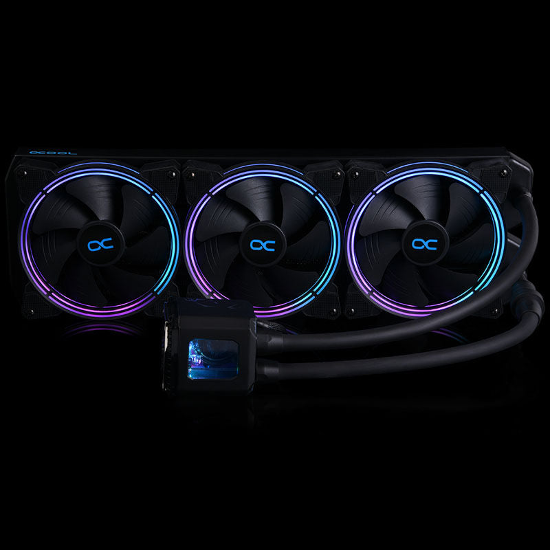 Alphacool Eisbaer Aurora 420 AIO vannkjøling montert i PC
