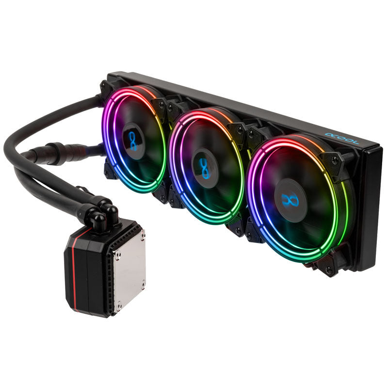 Alphacool Eisbaer Aurora LT360 AIO vannkjøling 360 mm ARGB svart forfra