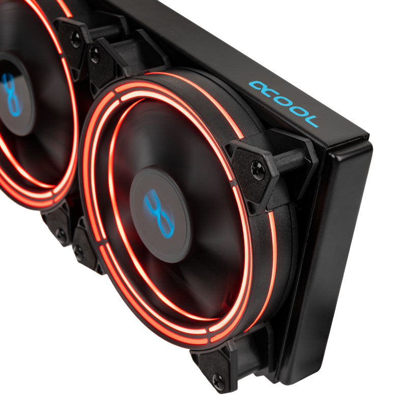 RGB-belysning på Alphacool Eisbaer Aurora LT360 AIO vannkjøling