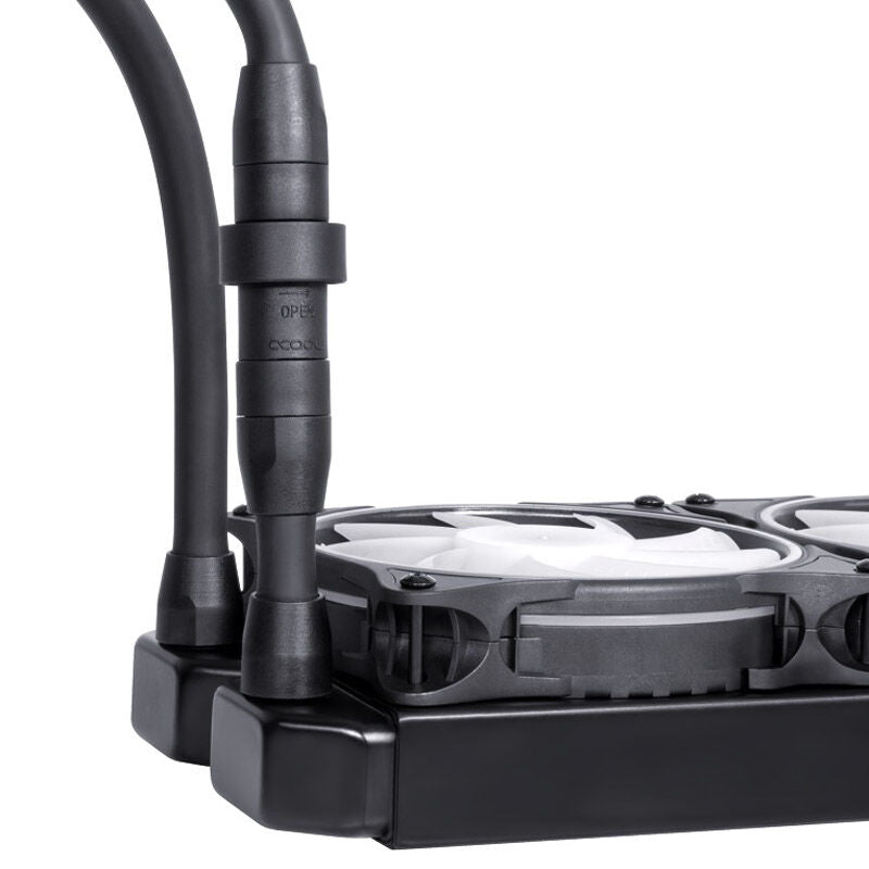 Alphacool Eisbaer Pro Aurora 360 AIO vannkjøling D-RGB slanger og tilkoblinger