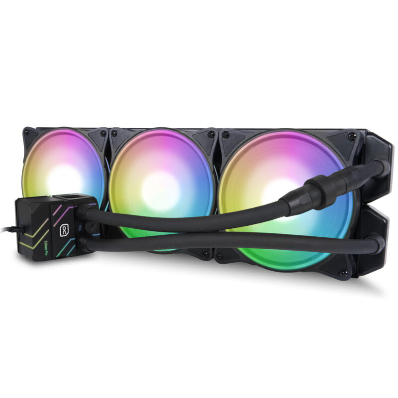 Alphacool Eisbaer Pro Aurora 420 AIO vannkjøling D-RGB forfra