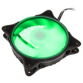 Alphacool Rise Aurora PWM vifte 120 mm ARGB svart forfra