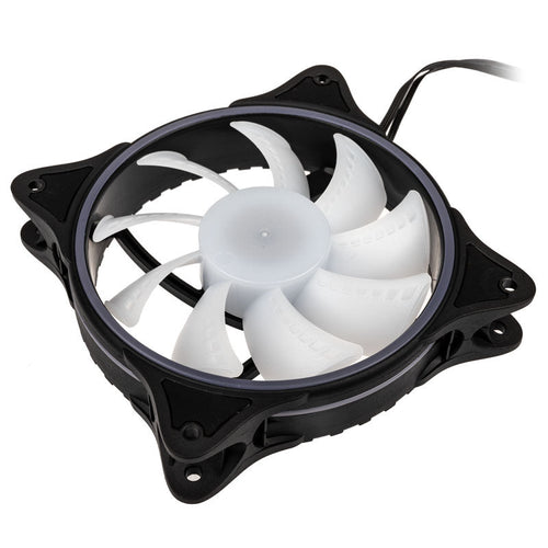 Alphacool Rise Aurora PWM vifte 120 mm ARGB svart bakside