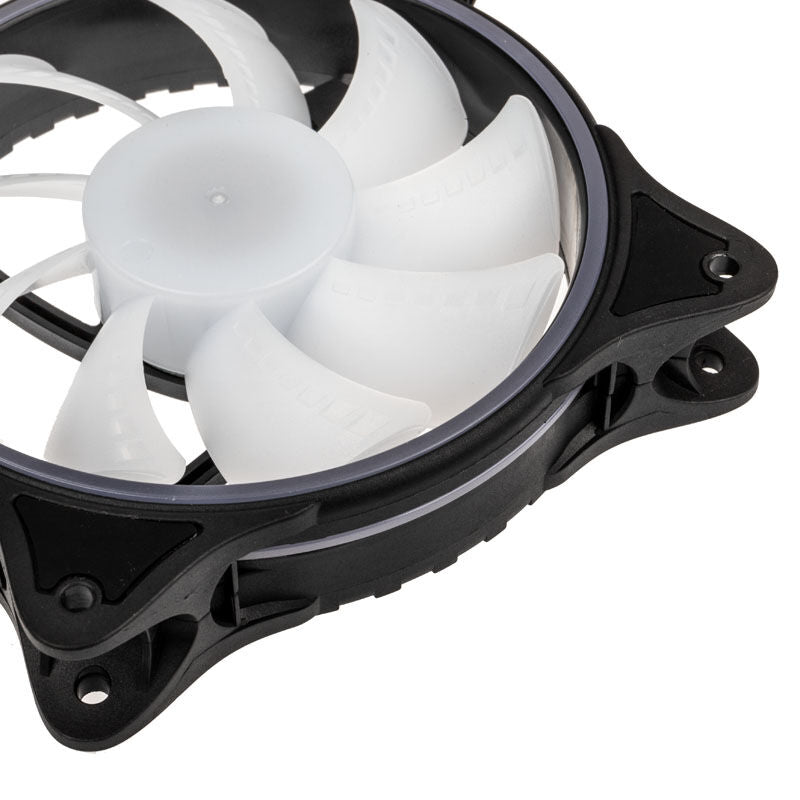 Montert Alphacool Rise Aurora PWM vifte 120 mm ARGB svart i PC