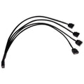 Alphacool Y-splitter aRGB 3-pin til 4x 3-pin 30 cm svart forfra