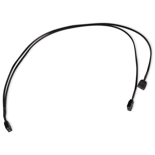 Alphacool Y-splitter aRGB 3-pin til 2x 3-pin kabel 60 cm svart forfra
