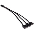 Alphacool Y-splitter aRGB 3-pin til 3x 3-pin 15 cm svart forfra