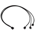 Alphacool Y-splitter ARGB 3-pin til 3x 3-pin 60 cm svart forfra