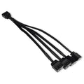 Alphacool Y-splitter aRGB 3-pin til 4x 3-pin 15 cm svart forfra