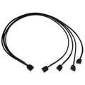 Alphacool Y-splitter ARGB 3-pin til 4x 3-pin 60 cm svart forfra