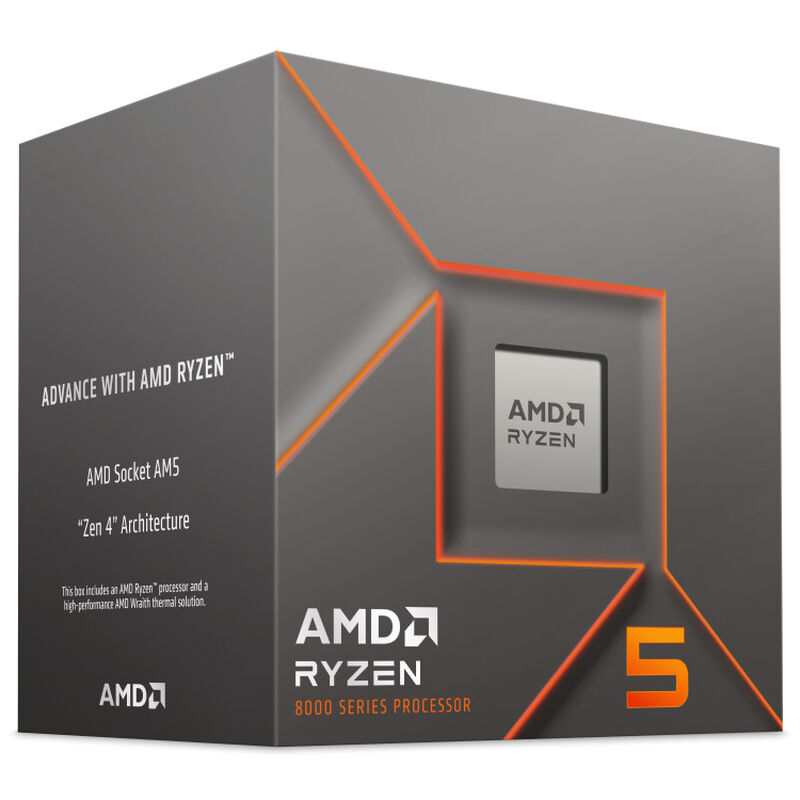 AMD Ryzen 5 8400F prosessor forfra